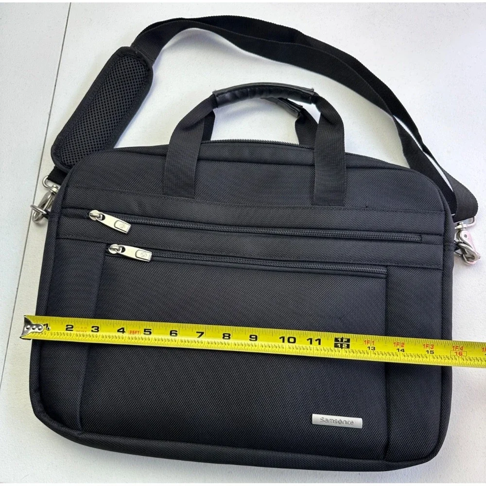 Samsonite Briefcase Shoulder Bag 2way Nylon Black Crossbody Laptop Computer